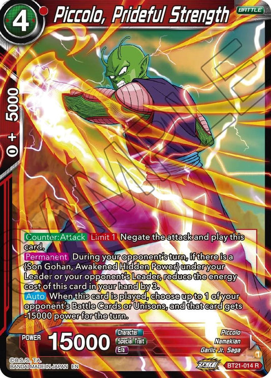Piccolo, Prideful Strength - BT21-014 (Normal) Near Mint_Normal