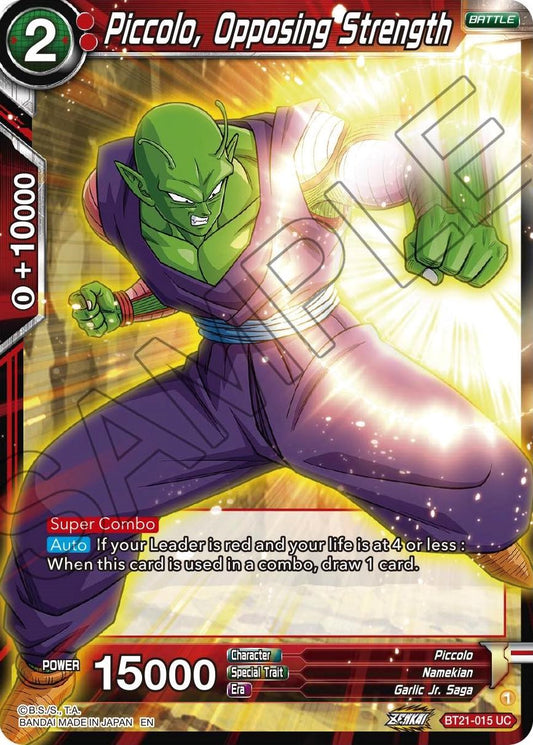 Piccolo, Opposing Strength - BT21-015 (Normal) Near Mint_Normal