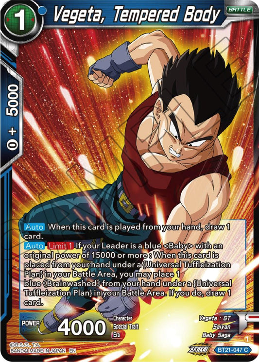 Vegeta, Tempered Body - BT21-047 (Normal) Near Mint_Normal
