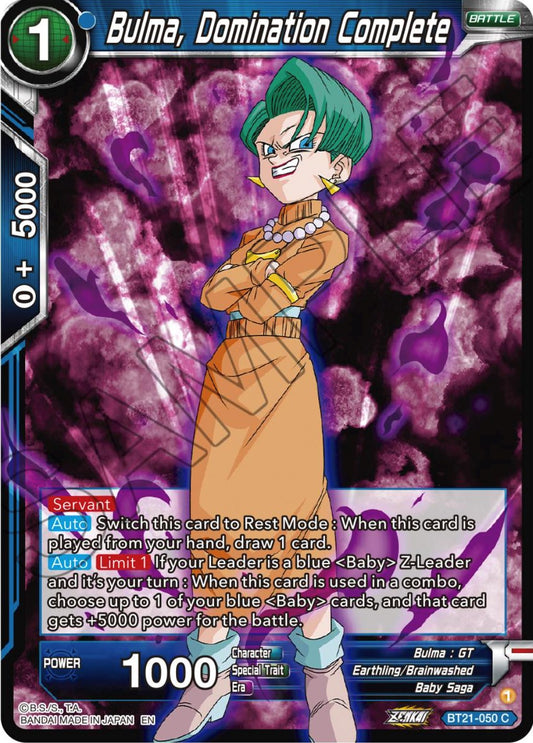 Bulma, Domination Complete - BT21-050 (Normal) Near Mint_Normal