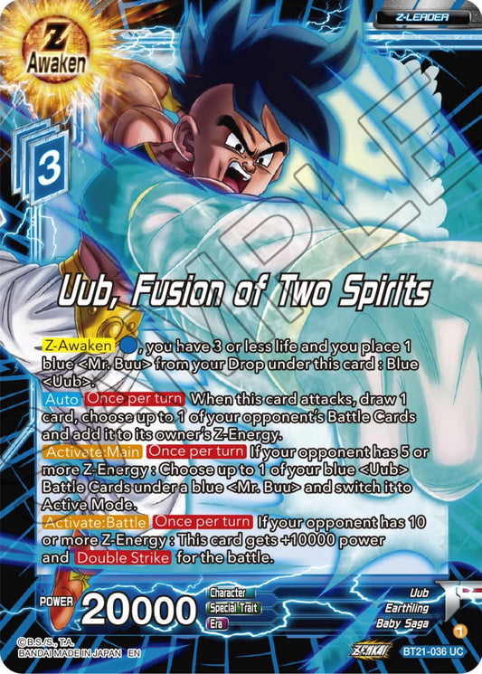 Uub, Fusion of Two Spirits - BT21-036 (Normal) Near Mint_Normal