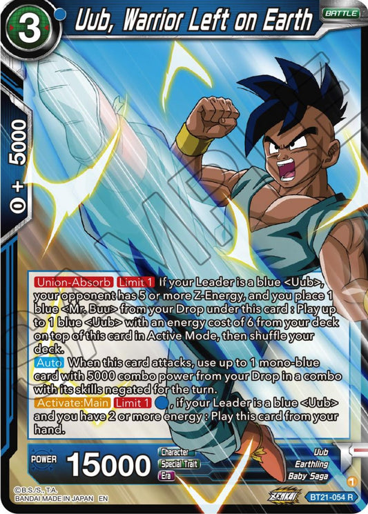 Uub, Warrior Left on Earth - BT21-054 (Normal) Near Mint_Normal