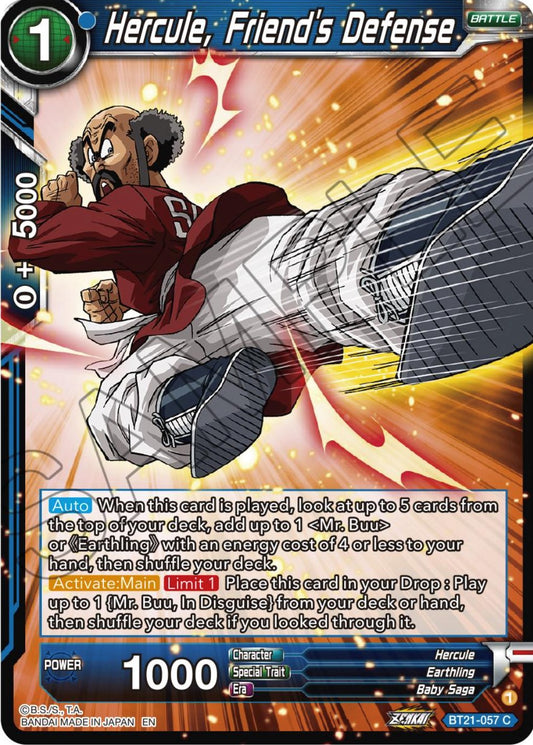 Hercule, Friend's Defense - BT21-057 (Normal) Near Mint_Normal