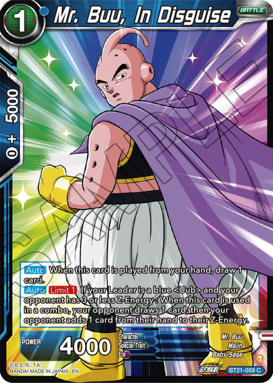 Mr. Buu, In Disguise - BT21-059 (Foil) Near Mint_Foil