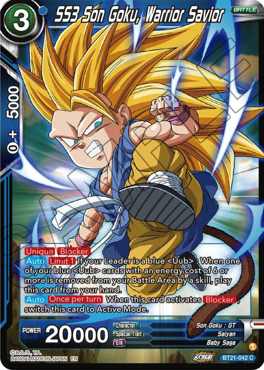 SS3 Son Goku, Warrior Savior - BT21-042 (Normal) Near Mint_Normal