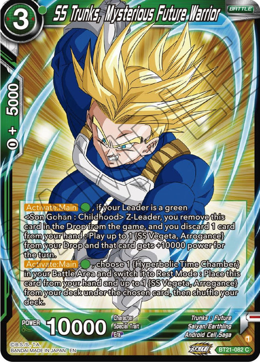 SS Trunks, Mysterious Future Warrior - BT21-082 (Normal) Near Mint_Normal