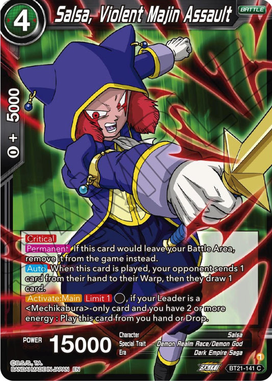 Salsa, Violent Majin Assault - BT21-141 (Normal) Near Mint_Normal