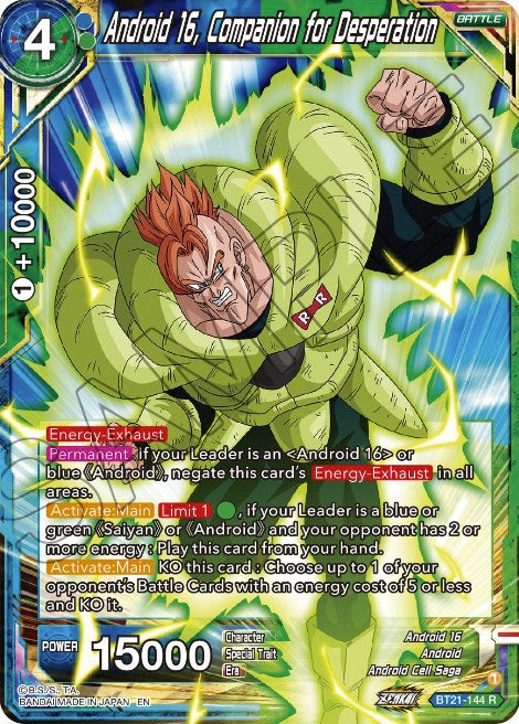 Android 16, Companion for Desperation - BT21-144 (Normal) Near Mint_Normal