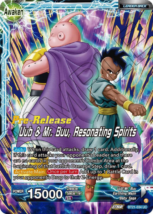 Uub // Uub & Mr. Buu, Resonating Spirits - BT21-034 (Normal) Near Mint_Normal