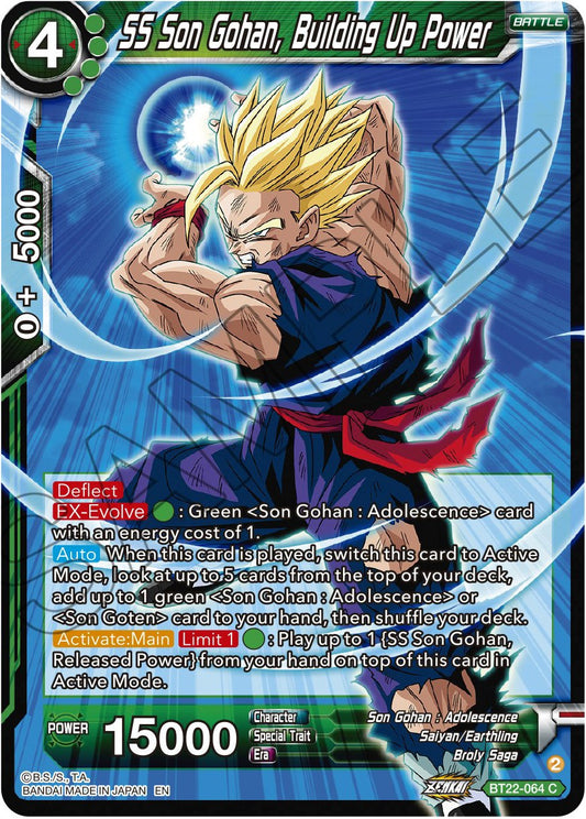 SS Son Gohan, Building Up Power - BT22-064 (Normal) Near Mint_Normal