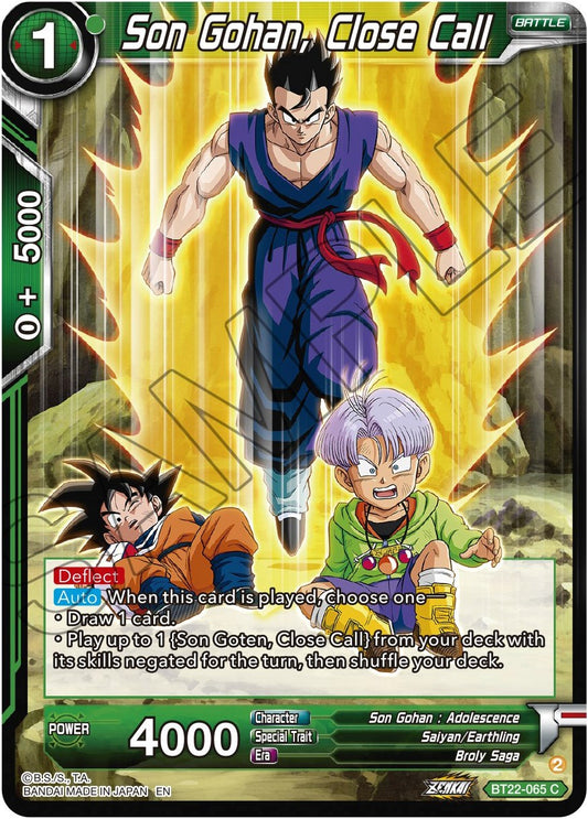 Son Gohan, Close Call - BT22-065 (Normal) Near Mint_Normal