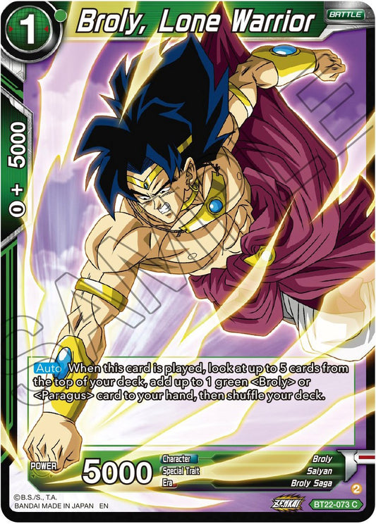 Broly, Lone Warrior - BT22-073 (Normal) Near Mint_Normal