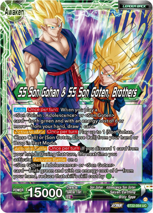 Son Goten // SS Son Gohan & SS Son Goten, Brothers - BT22-054 (Normal) Near Mint_Normal