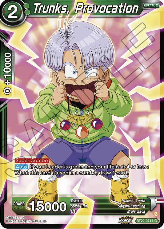 Trunks, Provocation - BT22-071 (Normal) Near Mint_Normal