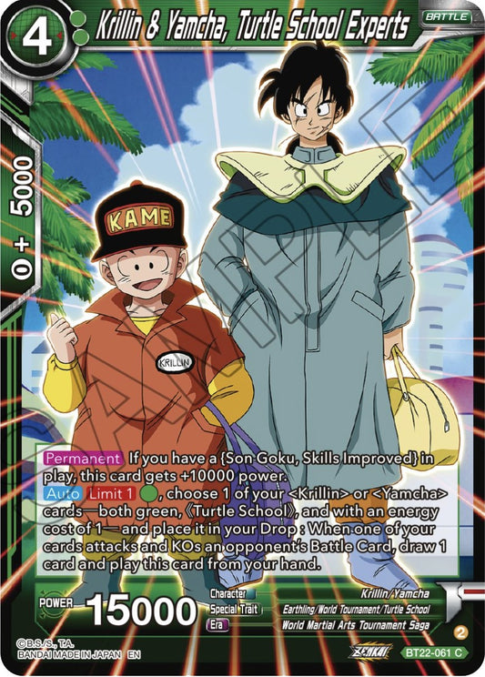 Krillin & Yamcha, Turtle School Experts - BT22-061 (Normal) Near Mint_Normal
