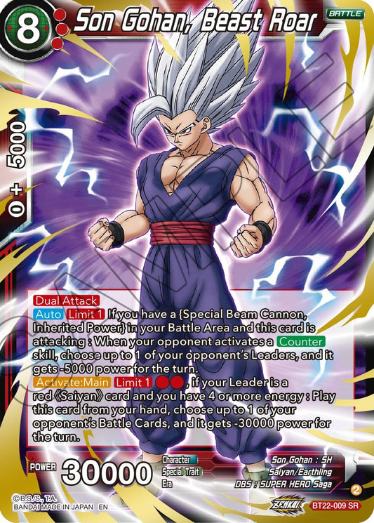 Son Gohan, Beast Roar - BT22-009 (Foil) Near Mint_Foil