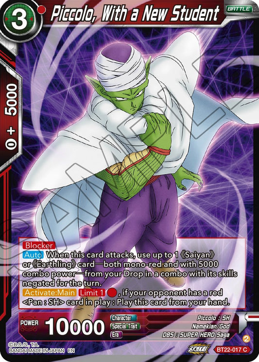 Piccolo, With a New Student - BT22-017 (Normal) Near Mint_Normal