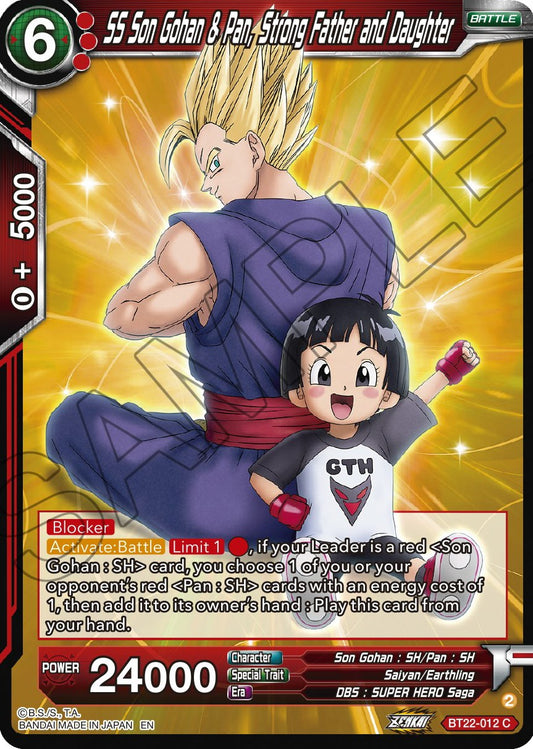 SS Son Gohan & Pan, Strong Father and Daughter - BT22-012 (Normal) Near Mint_Normal
