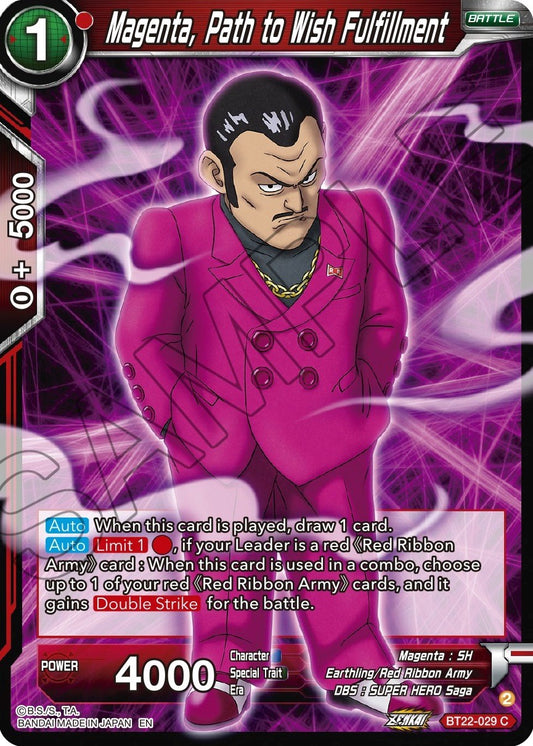 Magenta, Path to Wish Fulfillment - BT22-029 (Normal) Near Mint_Normal