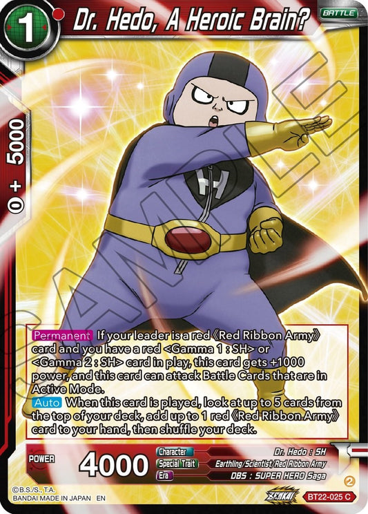 Dr Hedo, A Heroic Brain? - BT22-025 (Normal) Near Mint_Normal