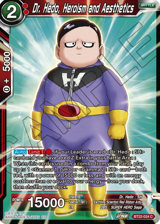 Dr. Hedo, Heroism and Aesthetics - BT22-024 (Normal) Near Mint_Normal
