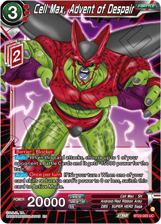 Cell Max, Advent of Despair - BT22-005 (Normal) Near Mint_Normal