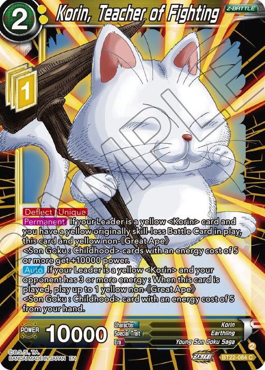 Korin, Teacher of Fighting - BT22-084 (Normal) Near Mint_Normal