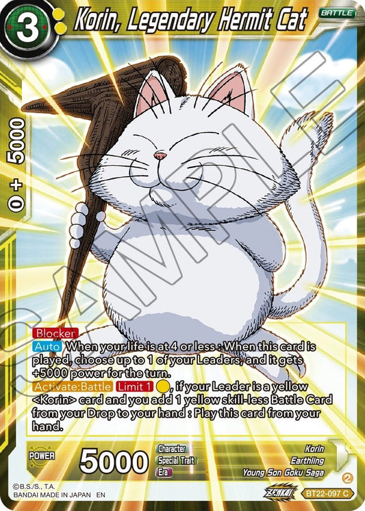 Korin, Legendary Hermit Cat - BT22-097 (Normal) Near Mint_Normal
