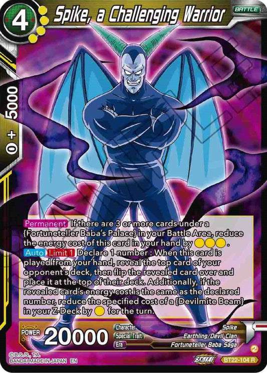 Spike, a Challenging Warrior - BT22-104 (Foil) Near Mint_Foil