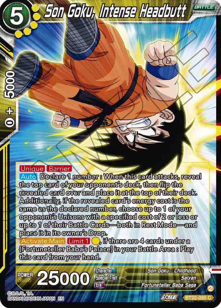 Son Goku, Intense Headbutt - BT22-090 (Normal) Near Mint_Normal