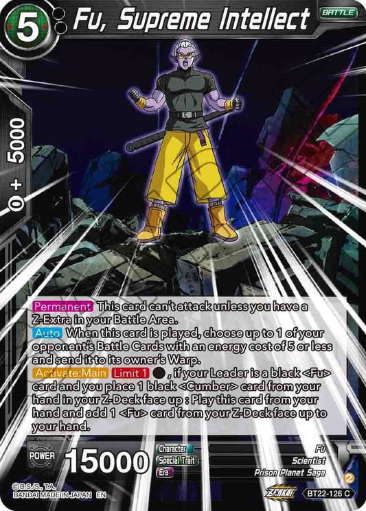 Fu, Supreme Intellect - BT22-126 (Normal) Near Mint_Normal