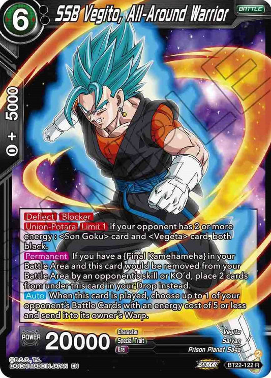SSB Vegito, All-Around Warrior - BT22-122 (Normal) Near Mint_Normal