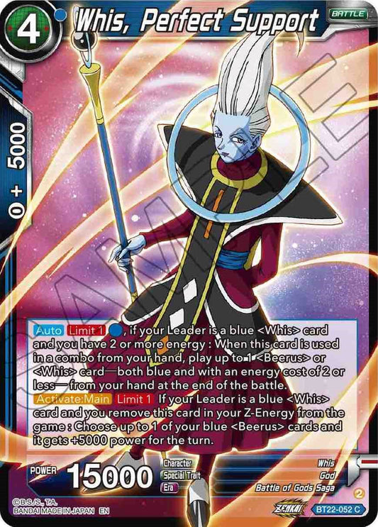 Whis, Perfect Support - BT22-052 (Normal) Near Mint_Normal