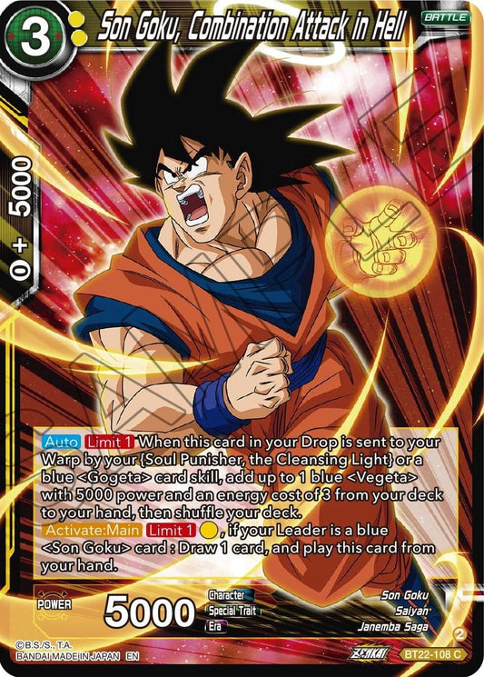 Son Goku, Combination Attack in Hell - BT22-108 (Normal) Near Mint_Normal
