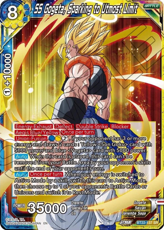 SS Gogeta, Sparking to Utmost Limit - BT22-137 (Foil) Near Mint_Foil