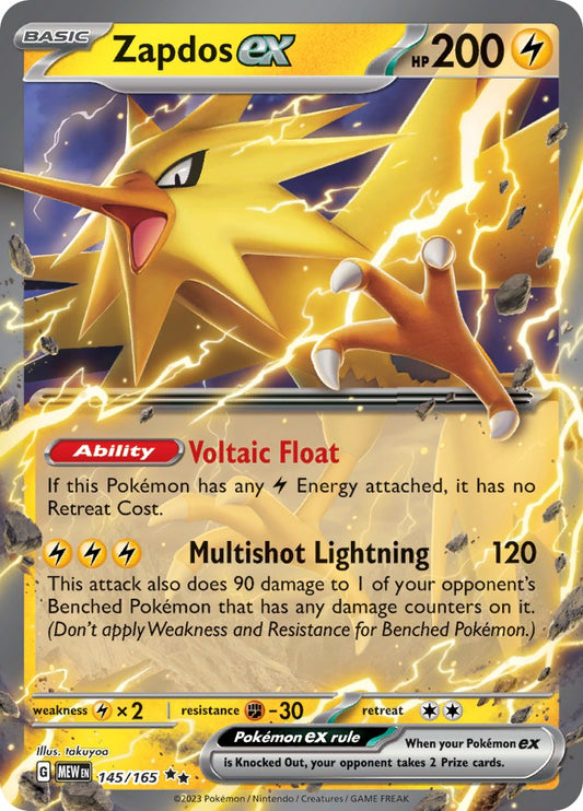 Zapdos ex - 145/165 - 145/165 (Holo)