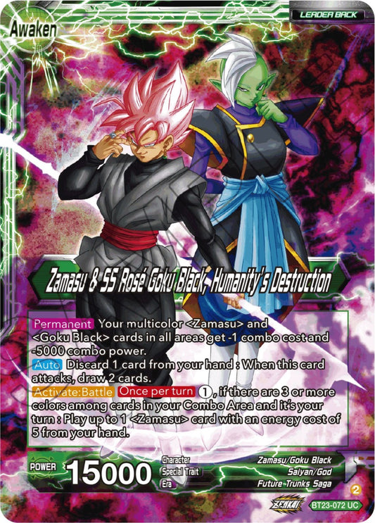 Zamasu & Goku Black // Zamasu & SS Rose Goku Black, Humanity's Destruction - BT23-072 (Normal) Near Mint_Normal