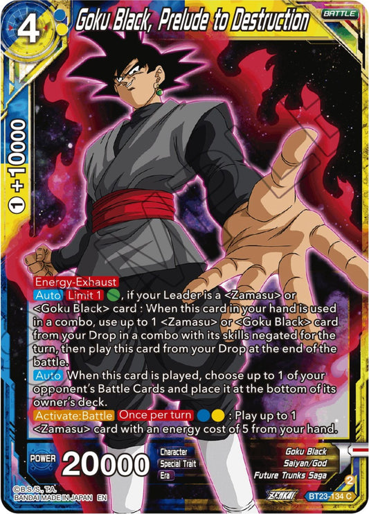 Goku Black, Prelude to Destruction - BT23-134 (Normal) Near Mint_Normal