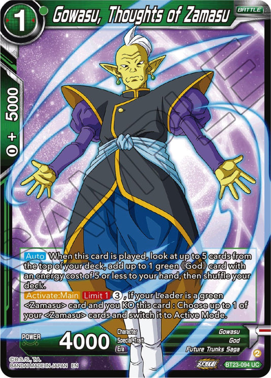 Gowasu, Thoughts of Zamasu - BT23-094 (Foil) Near Mint_Foil