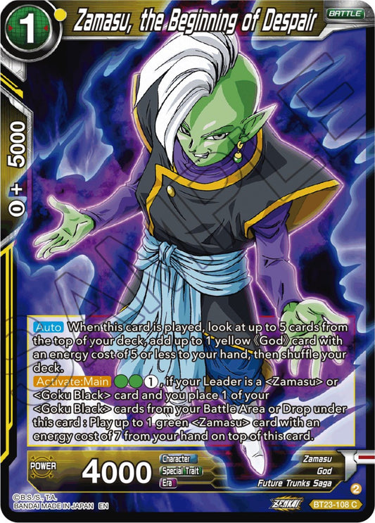 Zamasu, the Beginning of Despair - BT23-108 (Normal) Near Mint_Normal