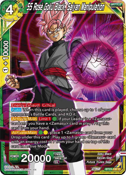 SS Rose Goku Black, Saiyan Manipulation - BT23-137 (Foil) Near Mint_Foil