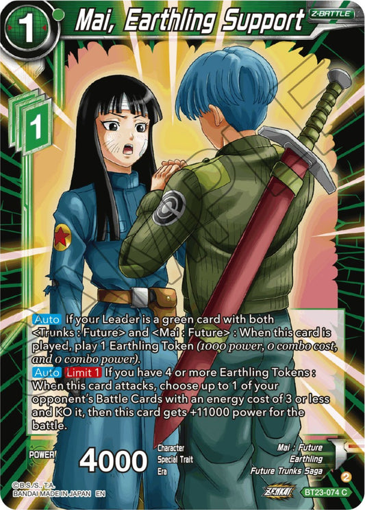 Mai, Earthling Support - BT23-074 (Foil) Near Mint_Foil