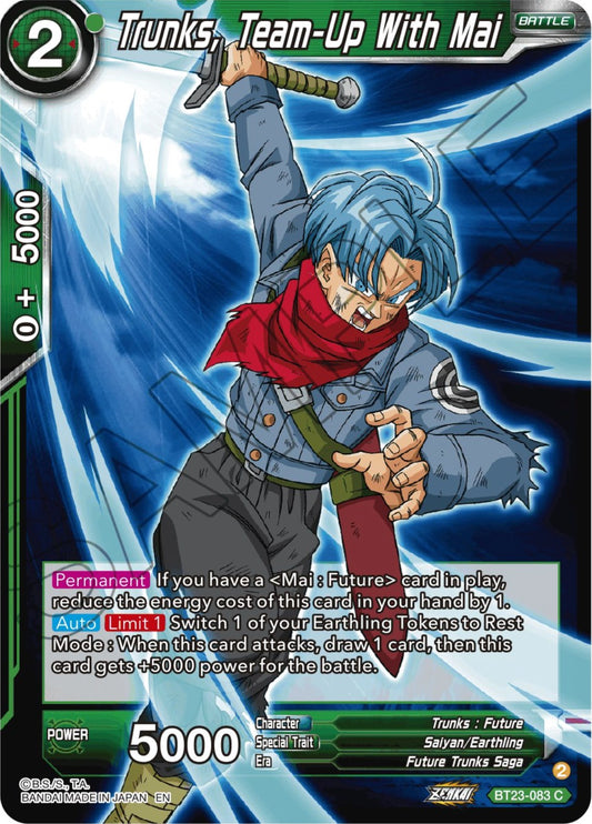 Trunks, Team-Up With Mai - BT23-083 (Normal) Near Mint_Normal
