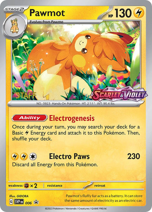 Pawmot - 006 (Prerelease) [Staff] - 6 (Holo)