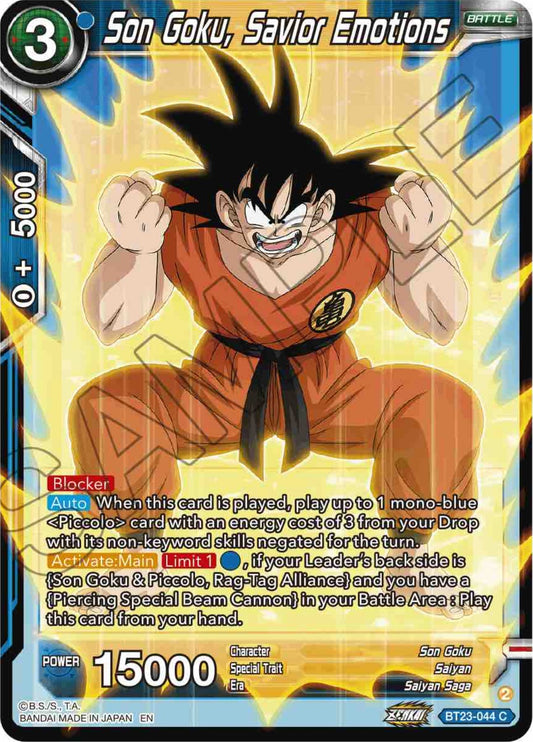 Son Goku, Savior Emotions - BT23-044 (Normal) Near Mint_Normal