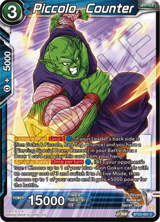 Piccolo, Counter - BT23-051 (Normal) Near Mint_Normal