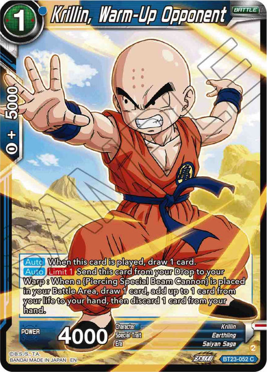 Krillin, Warm-Up Opponent - BT23-052 (Normal) Near Mint_Normal