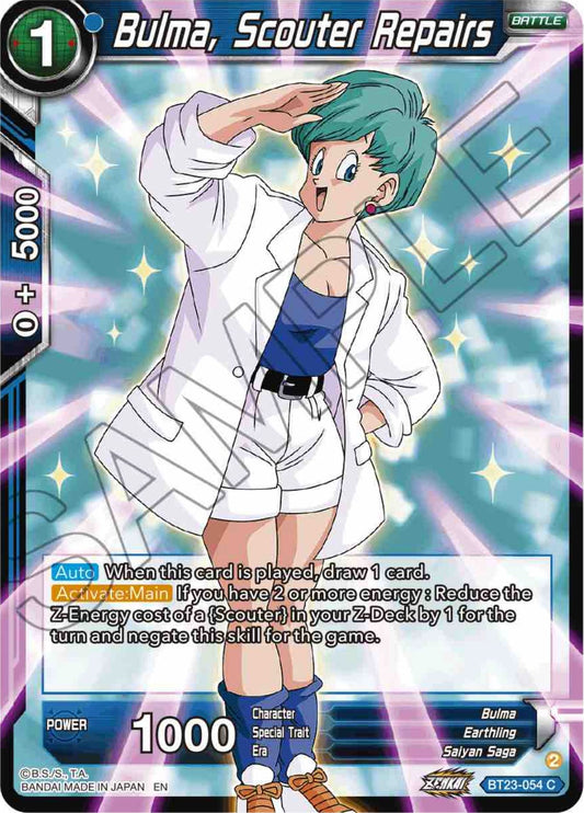 Bulma, Scouter Repairs - BT23-054 (Normal) Near Mint_Normal