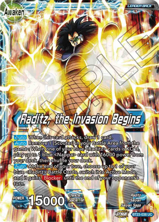 Raditz // Raditz, the Invasion Begins - BT23-038 (Normal) Near Mint_Normal