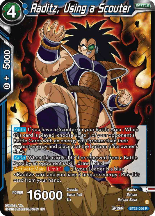 Raditz, Using a Scouter - BT23-056 (Foil) Near Mint_Foil